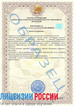 Образец сертификата соответствия (приложение) Арзамас Сертификат ISO 27001