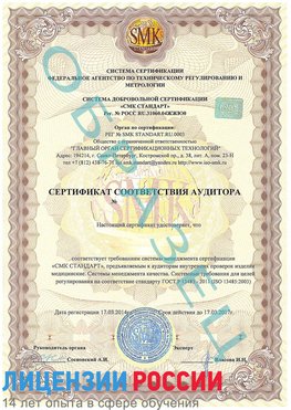 Образец сертификата соответствия аудитора Арзамас Сертификат ISO 13485