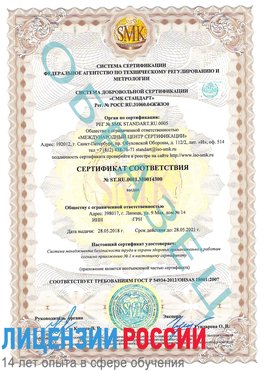 Образец сертификата соответствия Арзамас Сертификат OHSAS 18001