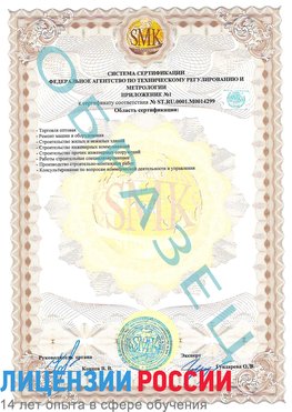 Образец сертификата соответствия (приложение) Арзамас Сертификат ISO 14001