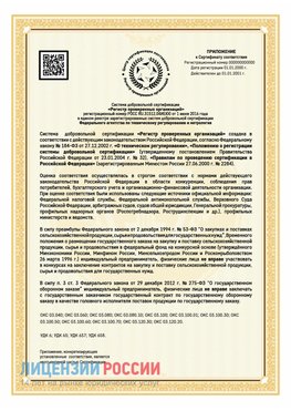 Приложение к сертификату для ИП Арзамас Сертификат СТО 03.080.02033720.1-2020